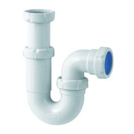 PP P-Sifon 40mm x 1 1/2" knel wit