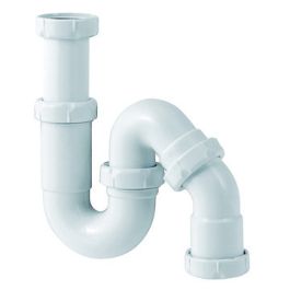 PP Universeelsifon 3/2" x 40mm knel wit