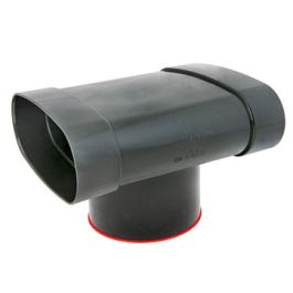 DYKA AIR Onderuitloop ovaal 195-125mm 3x lijmmof 90° groen H=50