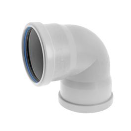 Solydo PP Bocht 125mm SN8 2x mof 90° grijs