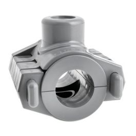 PVC Aanboorzadel 40mm x 1/2" binnendraad KIWA PN10 donkergrijs