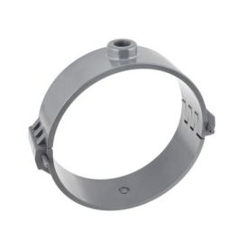 PVC Aanboorzadel 315mm x 1" binnendraad KIWA PN10 donkergrijs