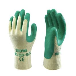 Showa 310 latex grip handschoen groen L