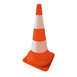 Ivana verkeerskegel PVC 46 hoog oranje/wit