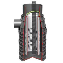 Axedo kolkonderbak 300x125mm 50 ltr + stankslot, filter, amfibieëntrap