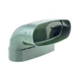 DYKA AIR Staande bocht verticaal ovaal 235mm 2x lijmmof 90° groen