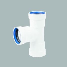 PP+ Verloop stroom T-stuk 50x40mm 3 x mof 90° wit