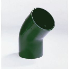 Vacurain PVC Slagvaste Bocht 110mm lijmmof/spie groen 45°