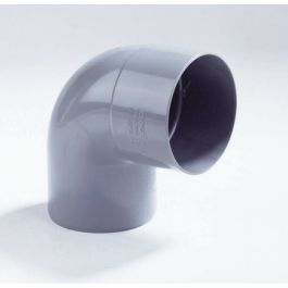 PVC Bocht 60mm mof/ spie 87,5° grijs