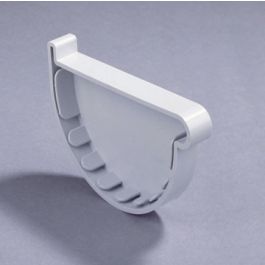 PVC Eindschot rechts 120mm lichtgrijs