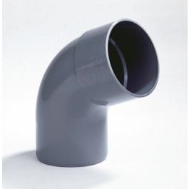 PVC Bocht 110mm lijmmof/ spie 67,5° grijs