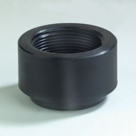PE Schroefbus 63mm x 2" spie/ binnendraad zwart