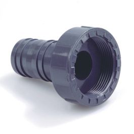 PVC Slangpilaar met wartel 3/4" x 16mm PN16 1x bidri donkergrijs