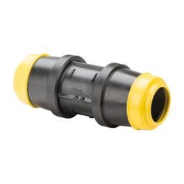Hawle Rechte koppeling nr. K 6325 20mm GAS zwart met gele ring