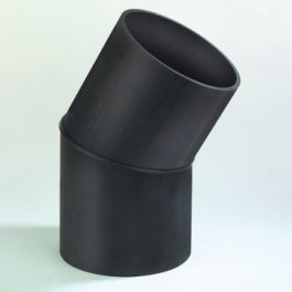 PE Bocht segment 125mm 30° zwart